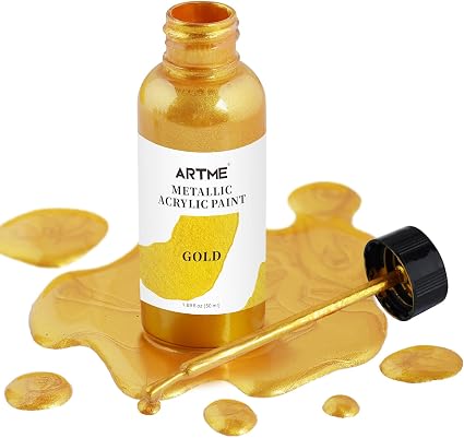 ARTME Tinta líquida de folha de ouro, 50 ml,