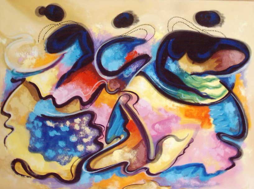 Quadro Original 3 Baianas Decorativo 0,80 x 0,50