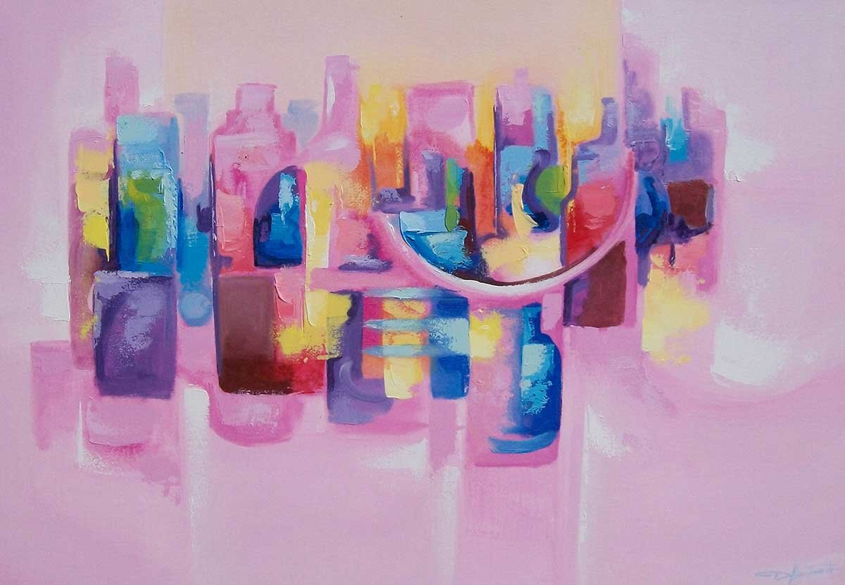 Quadro Original Abstrato decorativo 100 x 0,70 Para Residência ou Escritório