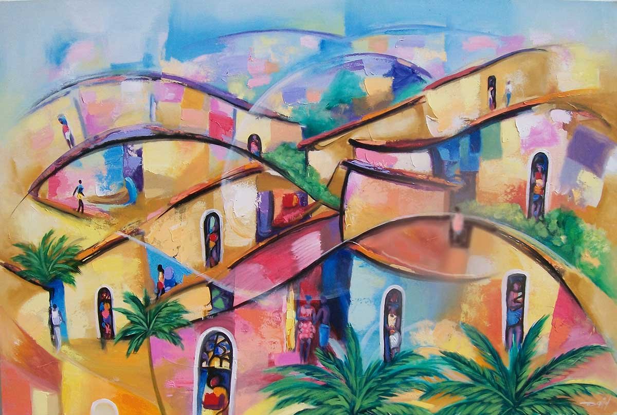 Quadro canva decorativo abstrato para sala ou escritório 120x70