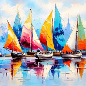 Quadro Decorativo Marinha Canva  Para Sua Casa e Escritório 140X70
