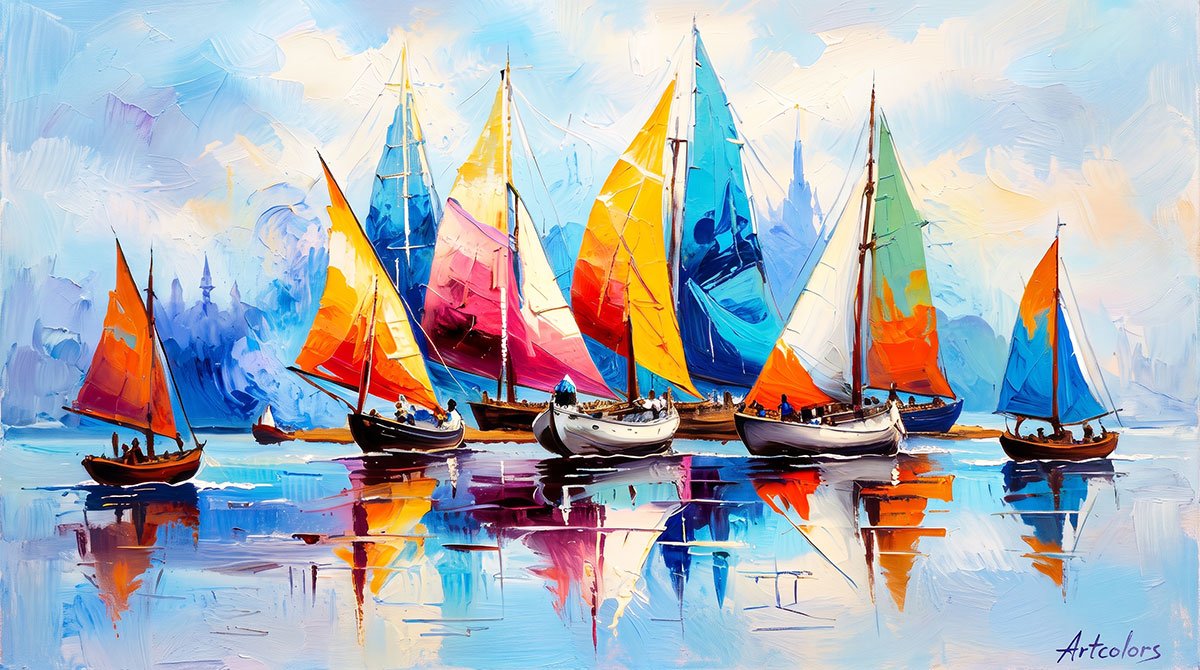 Quadro Decorativo Marinha Canva  Para Sua Casa e Escritório 140X70