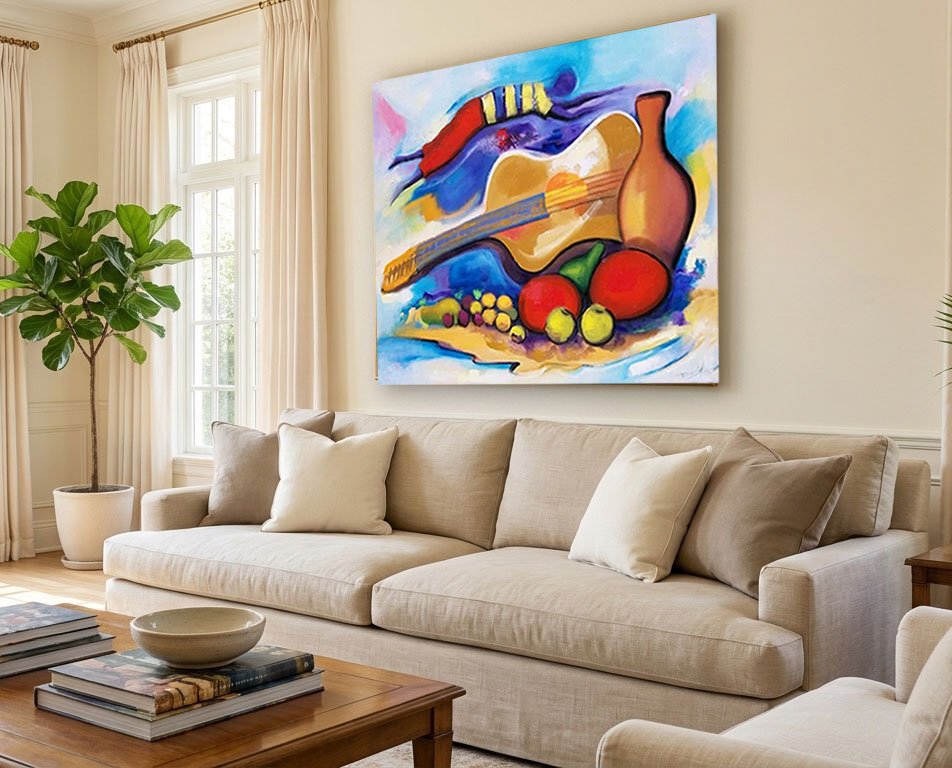 Quadro Original Natureza Viva Para Sala ou Escritório 90x70