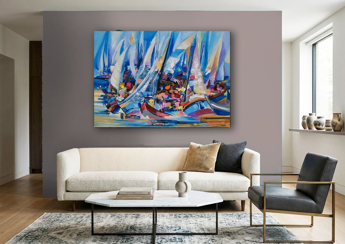 Quadro Canvas Marinha Decorativo Para Sala ou Escritório 120×70