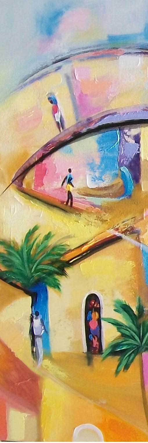Quadro Original Casario 100 x 0,30 Para Sala ou Escritório