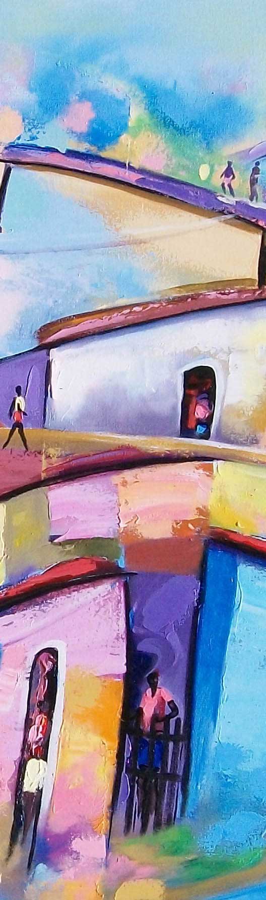 Quadro Original Casario 100 x 0,30 Para Sala ou Escritório