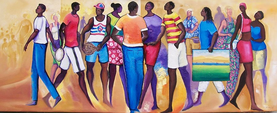 Quadro Original Gente 2,00 x 0,70 Para Sala ou Escritório