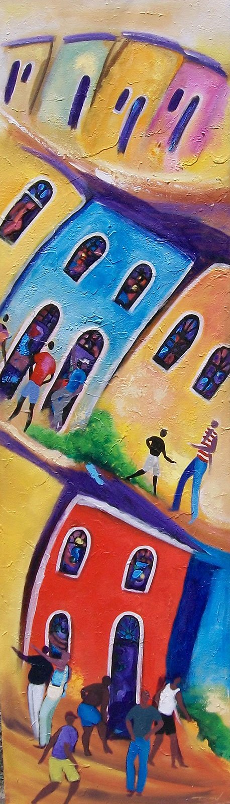 Quadro Original Casario 2,00 x 0,50 Para Sala ou Escritório