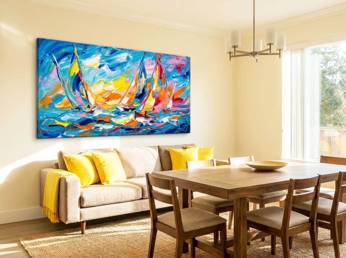 Quadro Abstrato em Canvas  Para Sala ou Escritório 140 x 0,70