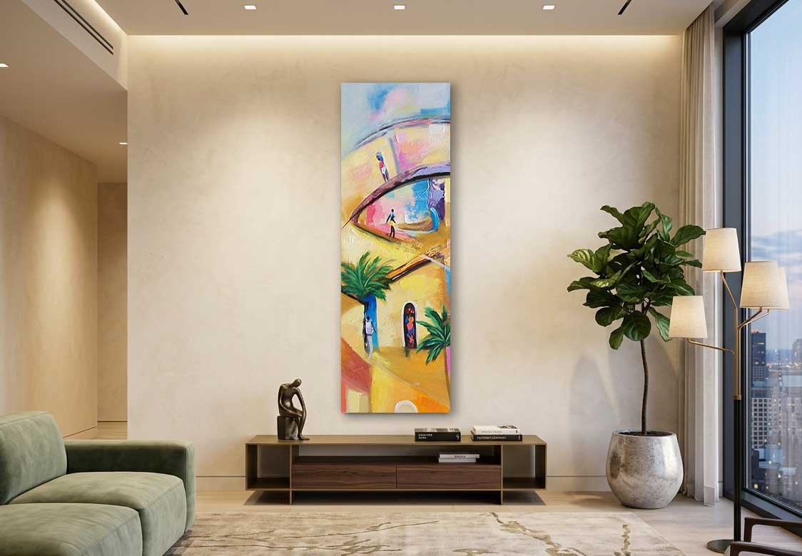 Quadro Original Casario 100 x 0,30 Para Sala ou Escritório
