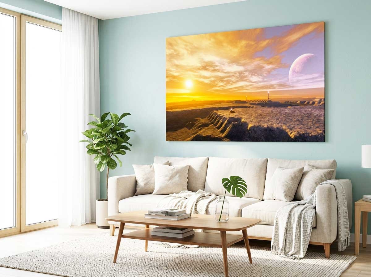 Quadro Retrô Canvas Para Decorar Sala ou Escritório 130×0,70